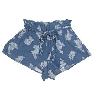 Fashion Nova Floral High Waisted Belted Paperbag Shorts